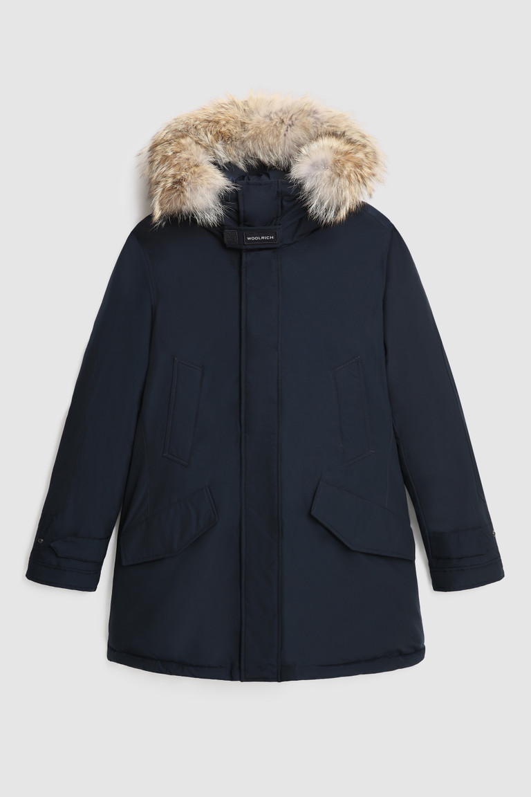 Blue Woolrich High-Collar Polar With Fur Men's Parka Jackets | 4207138-OK