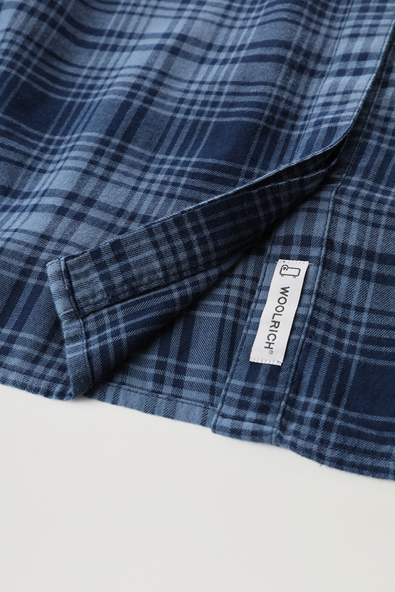 Blue Woolrich Light Flannel Check Women's Shirts | 2407135-IZ