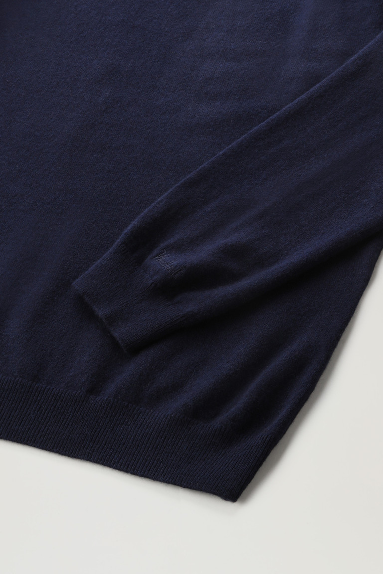 Blue Woolrich Luxe Crewneck In Pure Cashmere Men's T Shirts | 8372509-JS