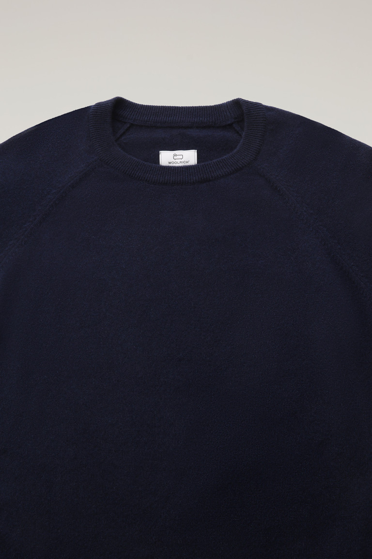 Blue Woolrich Luxe Crewneck In Pure Cashmere Men\'s T Shirts | 8372509-JS