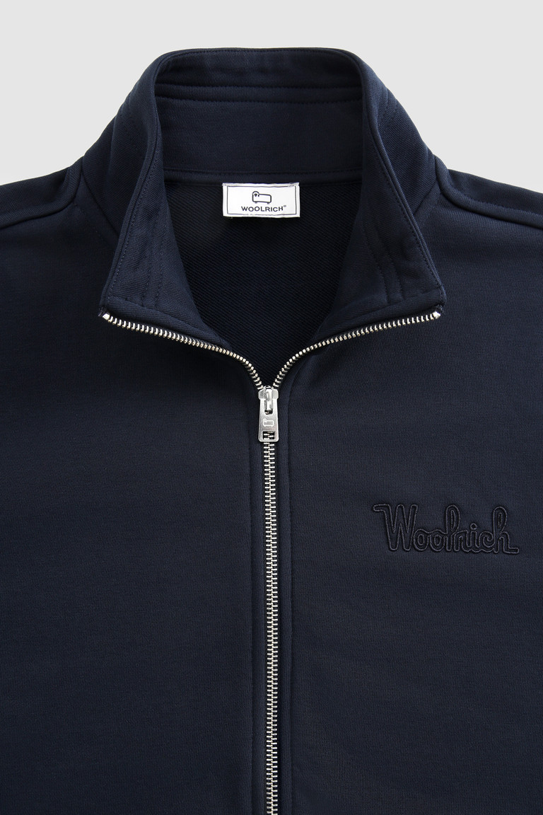 Blue Woolrich Luxe Track With Embroidered Vintage Logo Men's Sweatshirts | 5327901-SY