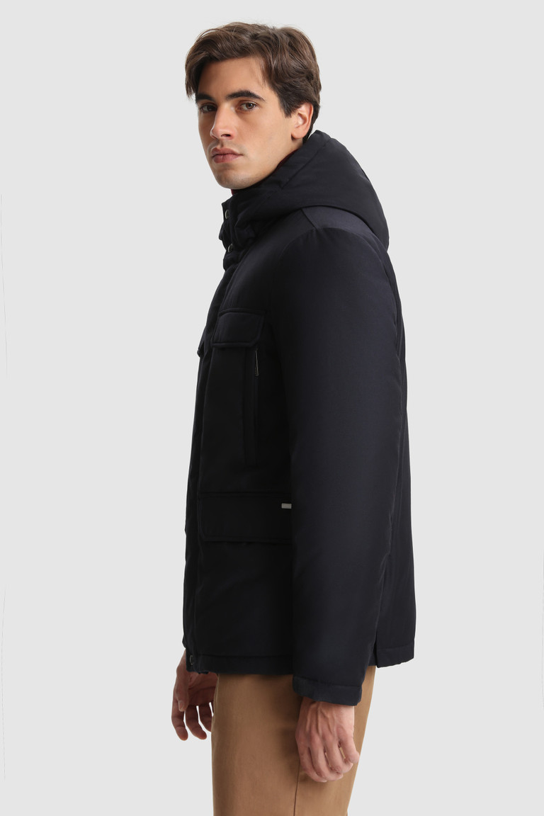 Blue Woolrich Luxury In Fine Italian Wool And Silk Crafted With A Loro Piana Fabric Men's Jackets | 9745021-BM