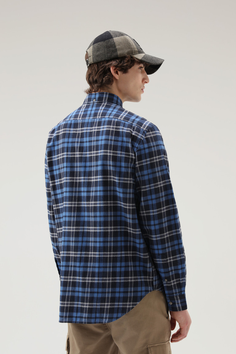 Blue Woolrich Madras Light Flannel Men's Shirts | 1632504-NG