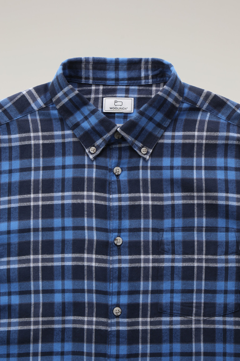 Blue Woolrich Madras Light Flannel Men's Shirts | 1632504-NG