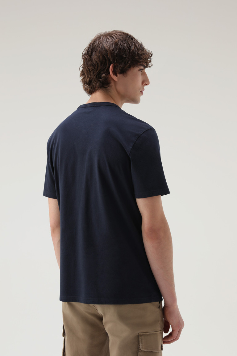 Blue Woolrich Organic Cotton Sheep Men's T Shirts | 8370426-VD