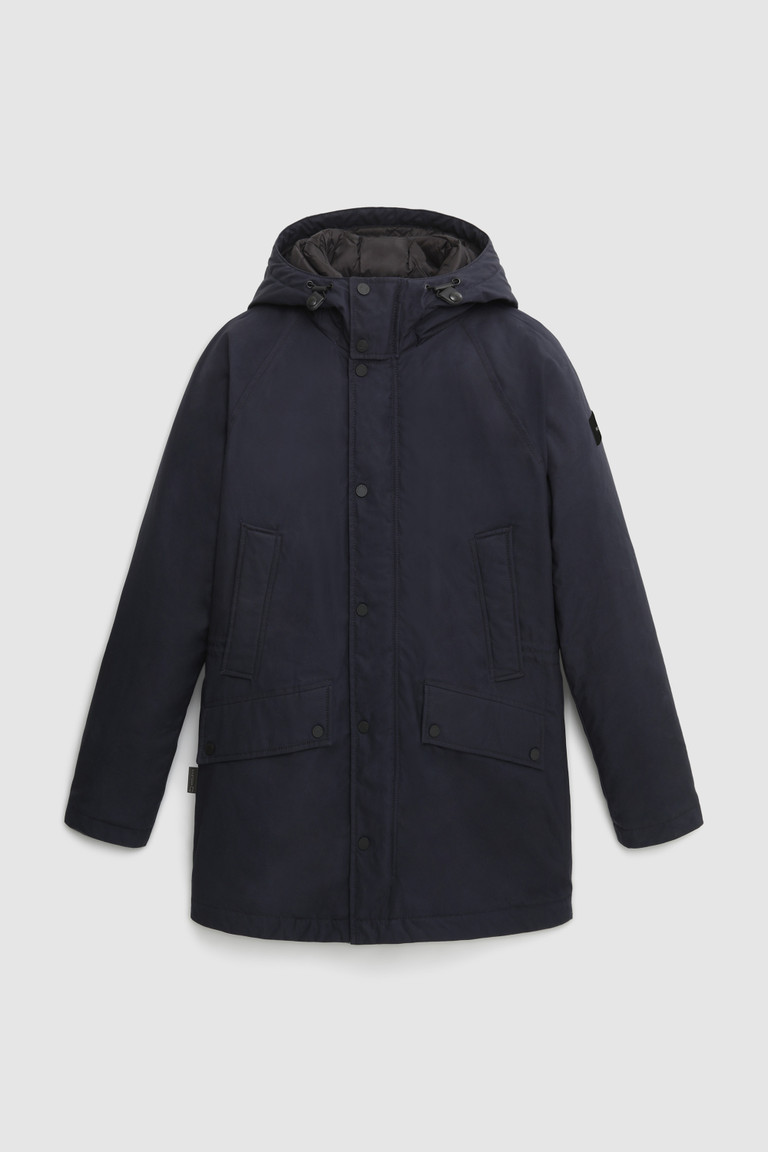 Blue Woolrich Polar In British Millerain Waxed Cotton Men's Parka Jackets | 9263814-ET