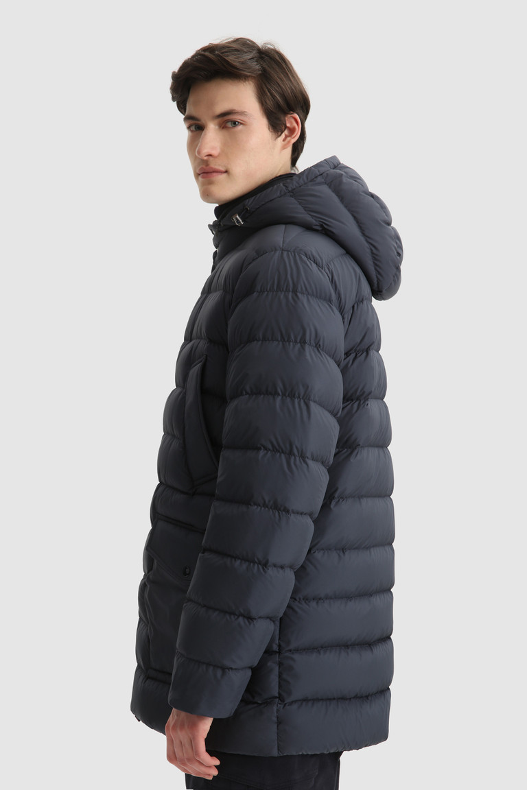 Blue Woolrich Sierra Quilted With Removable Hood Men's Down Jackets | 3567142-IC