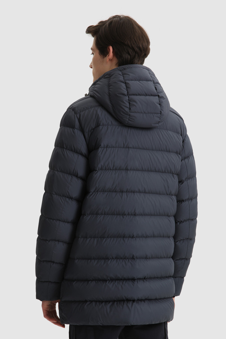 Blue Woolrich Sierra Quilted With Removable Hood Men's Down Jackets | 3567142-IC