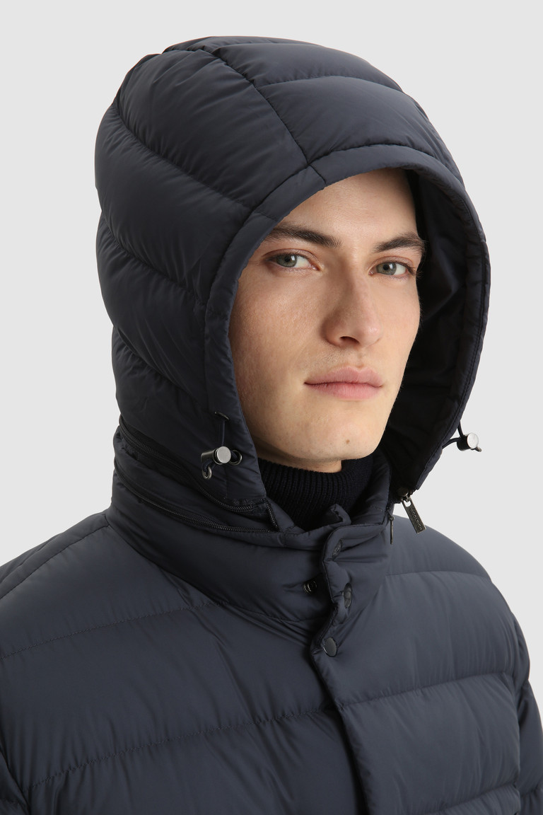 Blue Woolrich Sierra Quilted With Removable Hood Men's Down Jackets | 3567142-IC