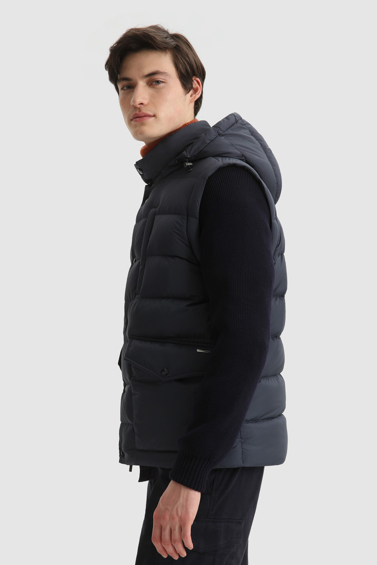 Blue Woolrich Sierra With Hood And Removable Sleeves Men's Down Jackets | 6180327-RF