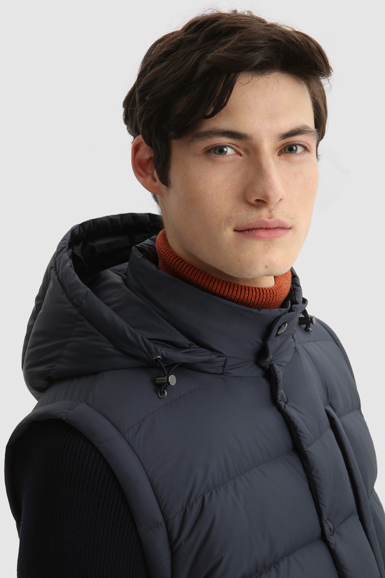 Blue Woolrich Sierra With Hood And Removable Sleeves Men's Down Jackets | 6180327-RF