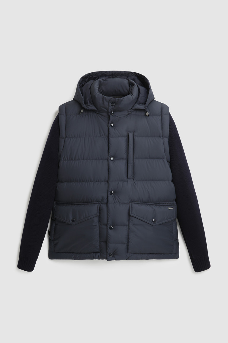 Blue Woolrich Sierra With Hood And Removable Sleeves Men's Down Jackets | 6180327-RF