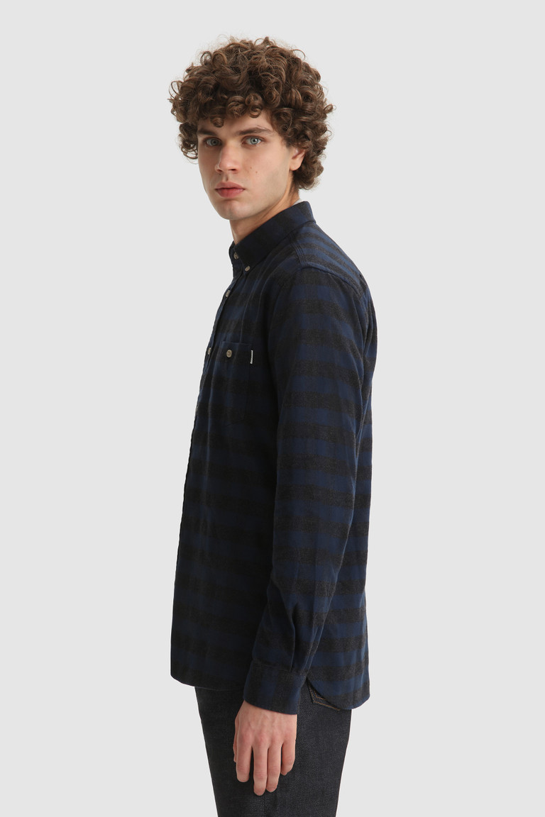 Blue Woolrich Traditional Cotton Flannel Men's Shirts | 8243705-JC