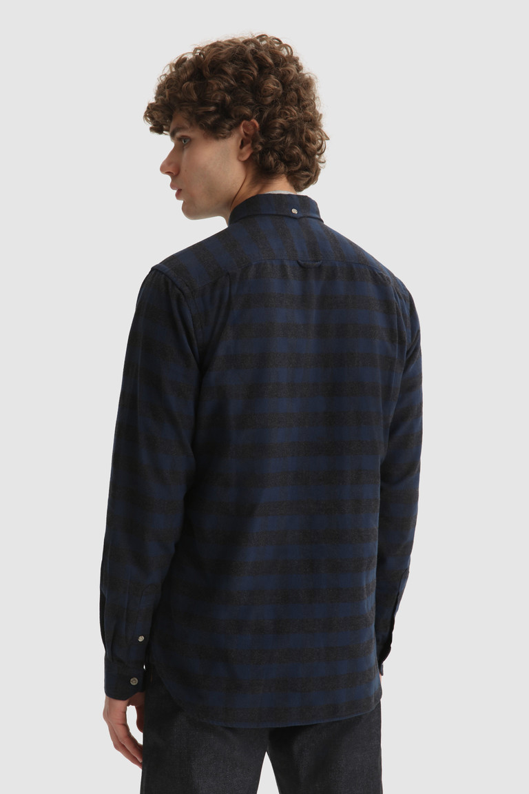 Blue Woolrich Traditional Cotton Flannel Men's Shirts | 8243705-JC