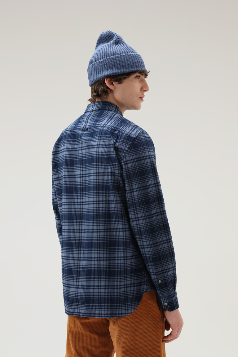 Blue Woolrich Traditional Flannel Check Men's Shirts | 3916870-XF