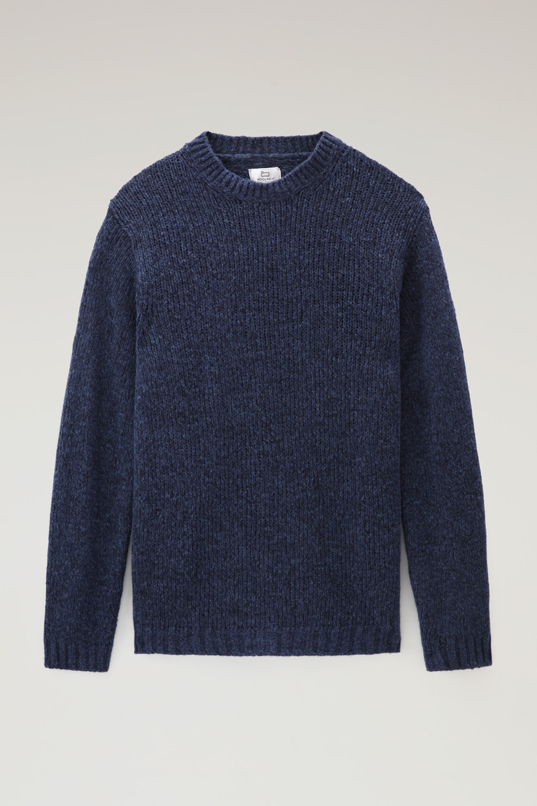 Blue Woolrich Virgin Wool Hunter Crewneck Men's Knitwear | 7253940-LA