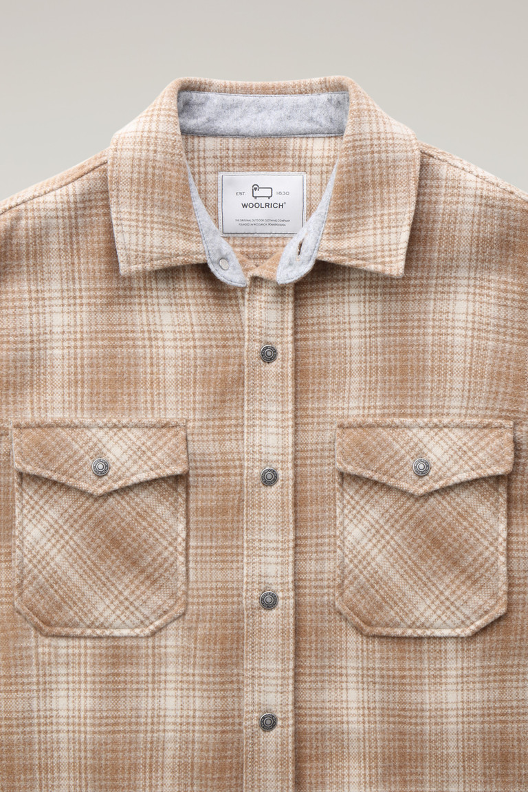 Brown Woolrich Alaskan Overin Recycled Melton Wool Men's Shirts | 9574016-OP