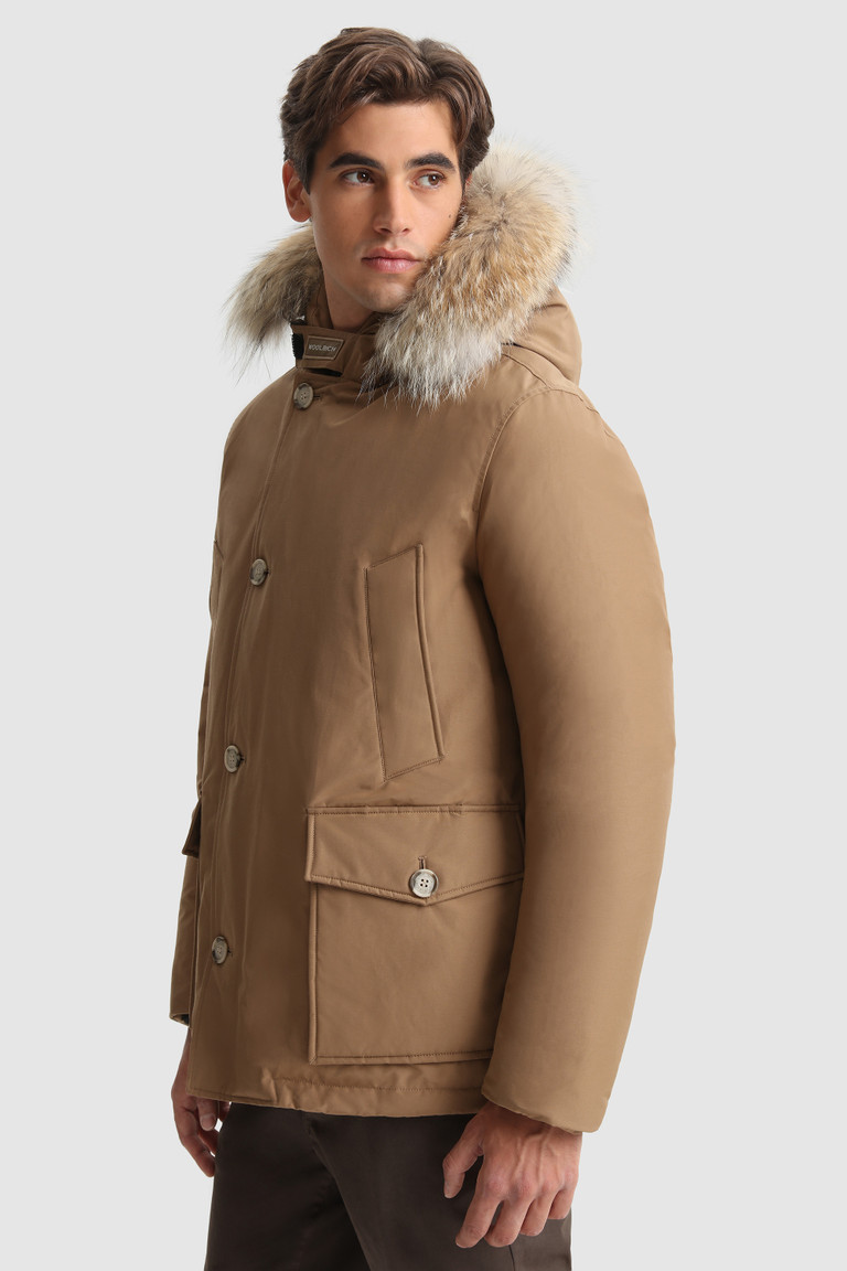 Brown Woolrich Arctic Anorak With Detachable Fur Men's Parka Jackets | 7609852-EU