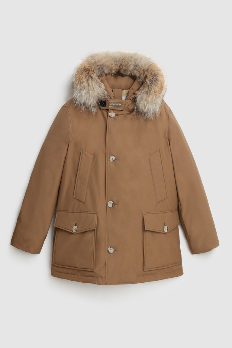 Brown Woolrich Arctic Anorak With Detachable Fur Men's Parka Jackets | 7609852-EU