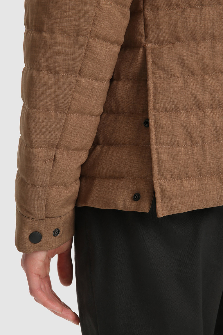 Brown Woolrich City Field In Wool Effect Fabric Men's Jackets | 2958674-MS