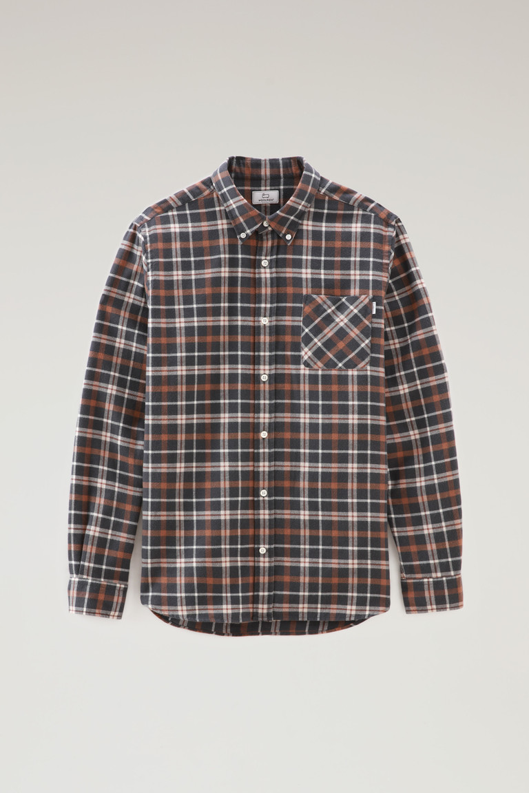 Brown Woolrich Classic Cotton-Wool Check Men's Shirts | 8496201-KR