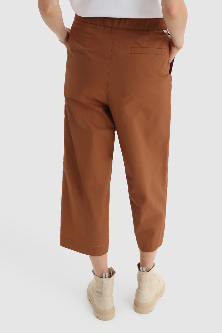 Brown Woolrich Cotton Poplin Women's Pants | 5792380-EU