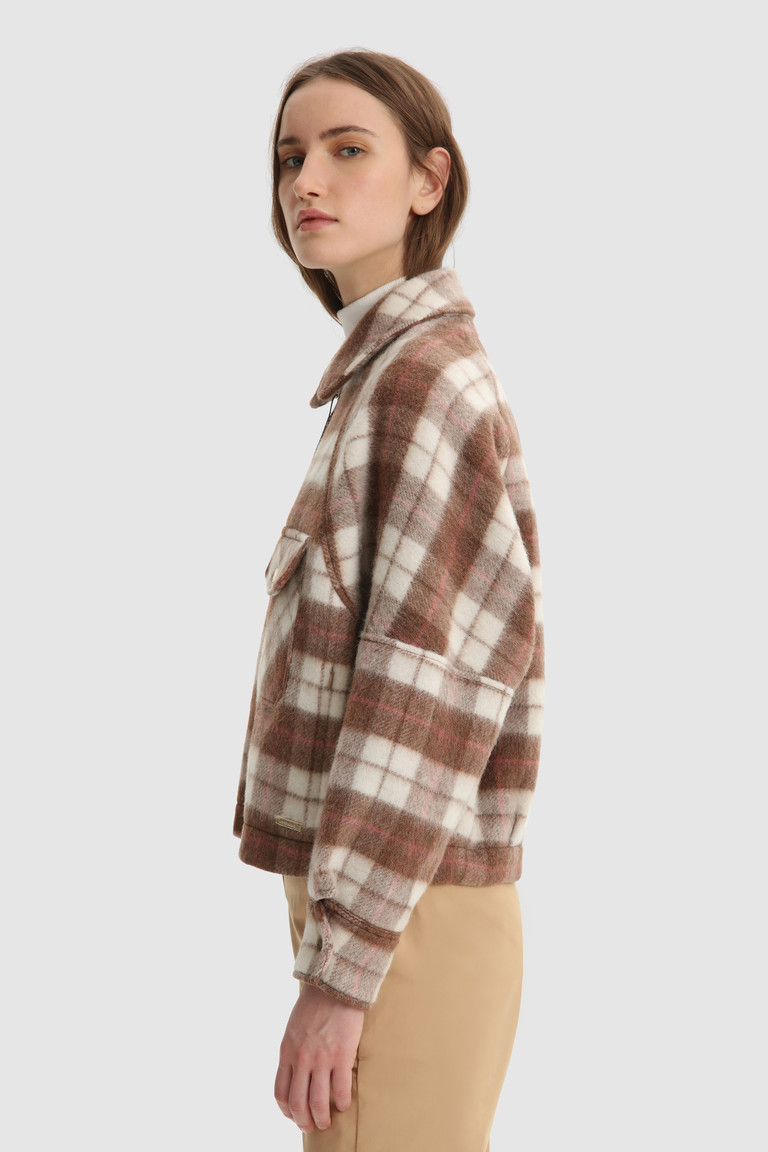 Brown Woolrich Cozy Wool Overshirt Women's Shirts | 2516439-GB