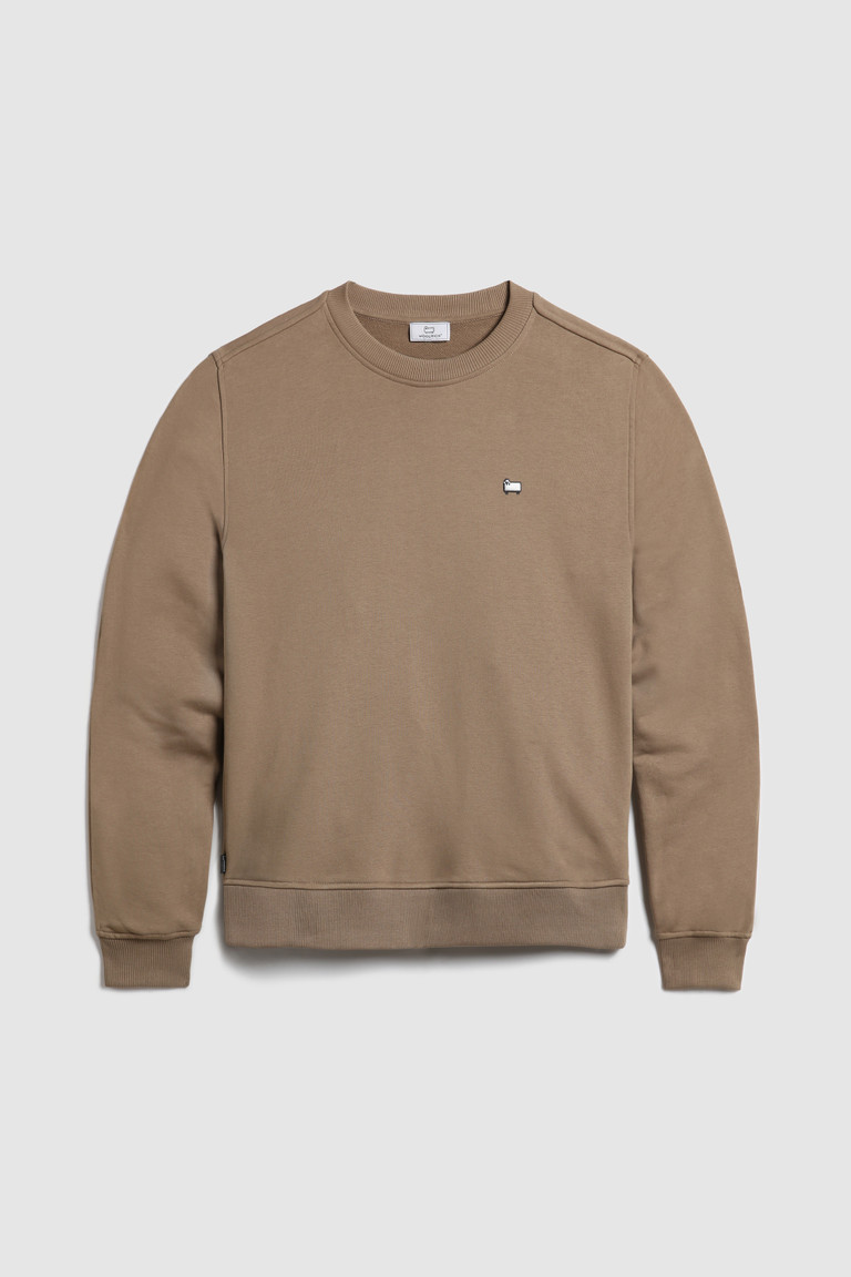 Brown Woolrich Crewneck Men's Sweatshirts | 0352879-UM