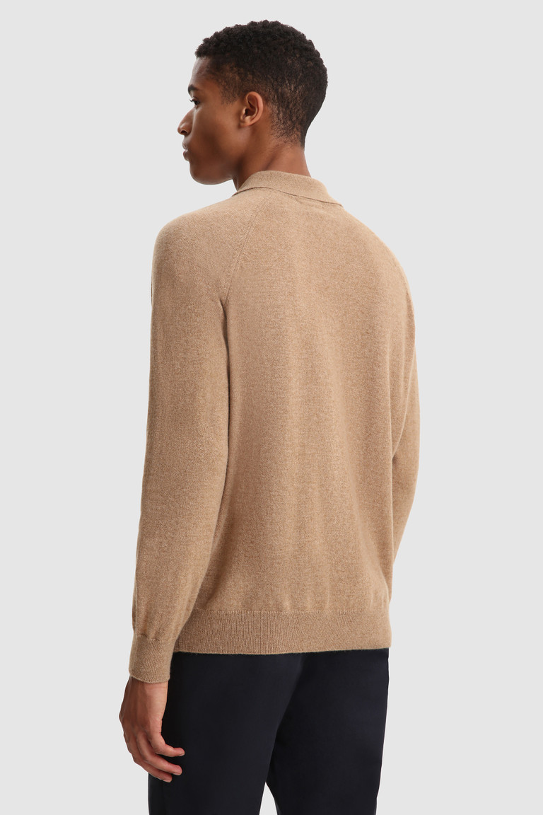 Brown Woolrich Luxury Polo In Cashmere Yarn Men's Knitwear | 8910462-TV