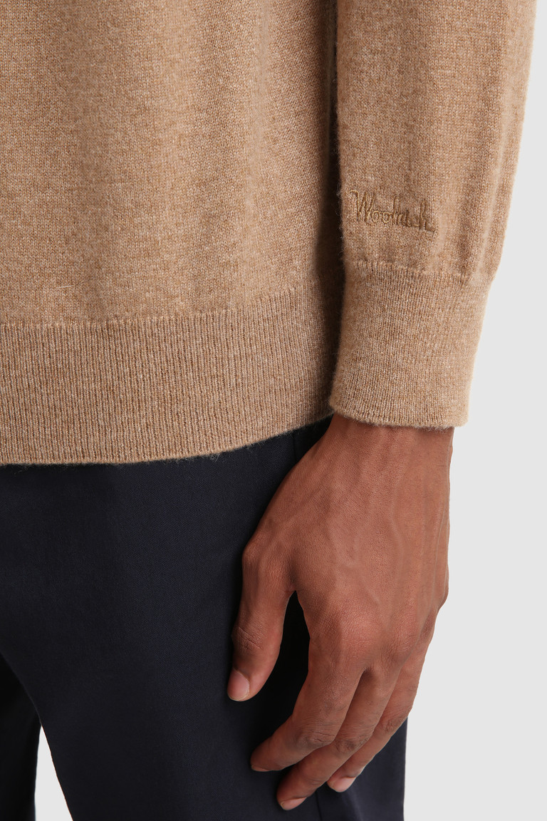 Brown Woolrich Luxury Polo In Cashmere Yarn Men's Knitwear | 8910462-TV