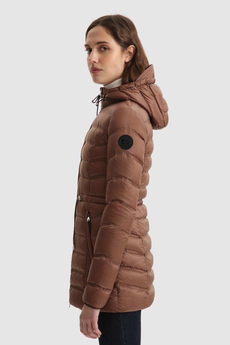 Brown Woolrich Silas Foldable In Recycled Nylon Women's Down Jackets | 3426581-PB