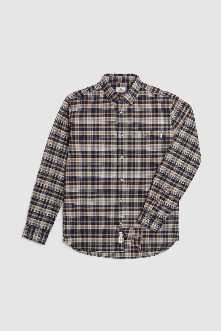 Brown Woolrich Traditional Cotton Flannel Men's Shirts | 7164059-KP