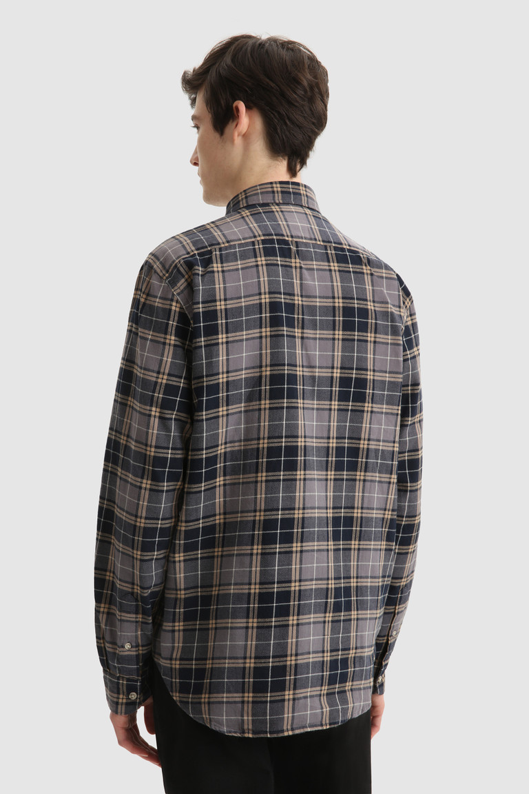 Brown Woolrich Traditional Madras Cotton Flannel Men's Shirts | 3701846-IU