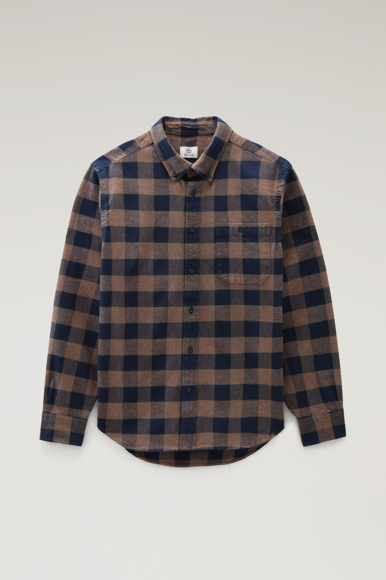 Brown Woolrich Trout Run Flannel With Buffalo Check Archive Pattern Men's Shirts | 6148529-RD