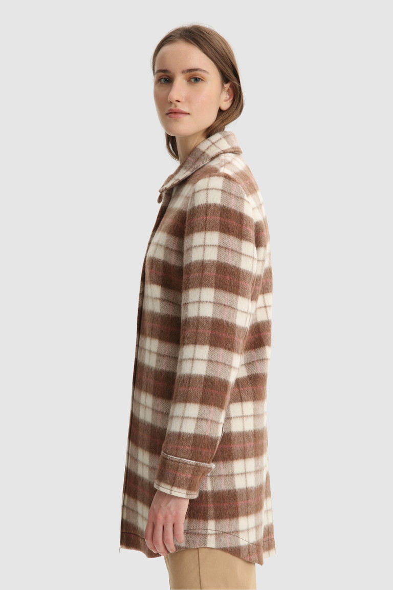 Brown Woolrich Wool Blend Overshirt Women's Jackets | 3914276-NG