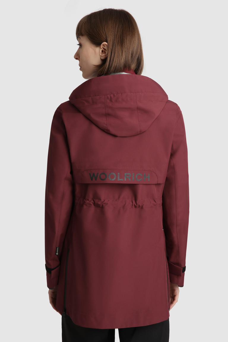 Burgundy Woolrich Light Waterproof Clay In Gore-Tex Women's Parka Jackets | 3092417-HP