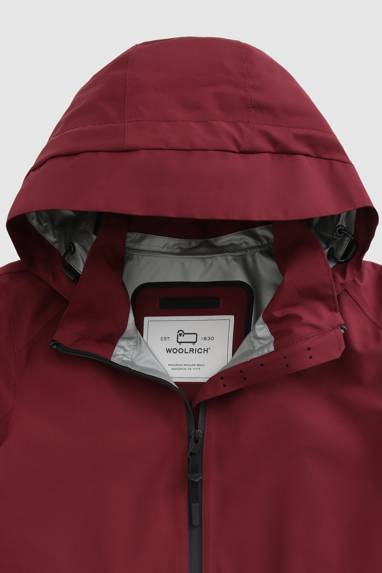 Burgundy Woolrich Light Waterproof Clay In Gore-Tex Women's Parka Jackets | 3092417-HP