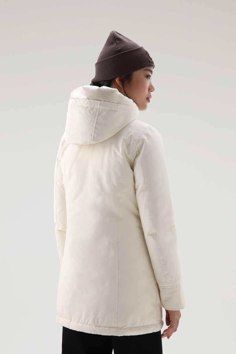 Cream Woolrich Arctic In Ramar Cloth Women's Parka Jackets | 5047218-TB