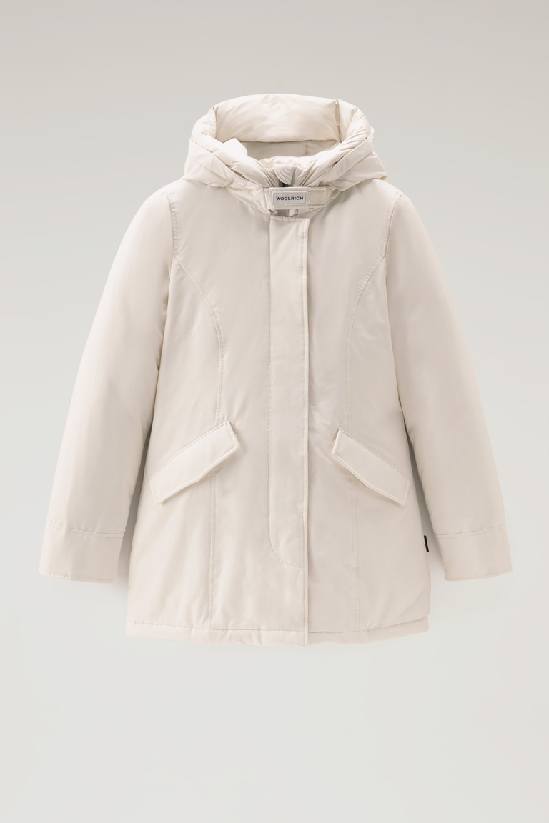 Cream Woolrich Arctic In Ramar Cloth Women's Parka Jackets | 5047218-TB