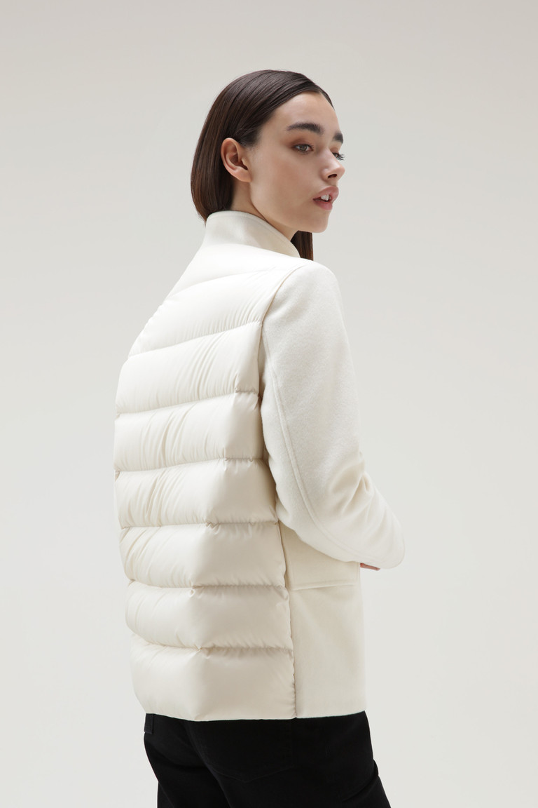 Cream Woolrich Kuna In Wool And Cashmere Blend Women's Jackets | 5740621-AV