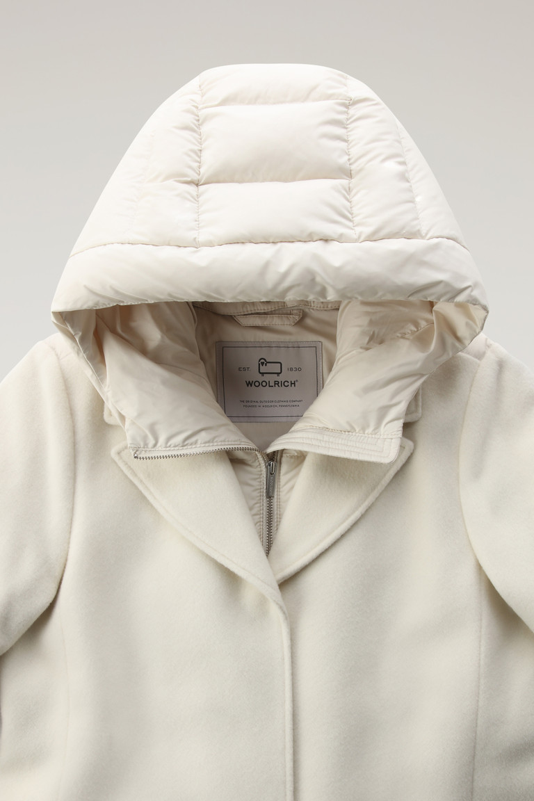 Cream Woolrich Kuna In Wool And Cashmere Blend Women's Parka Jackets | 7016294-VH