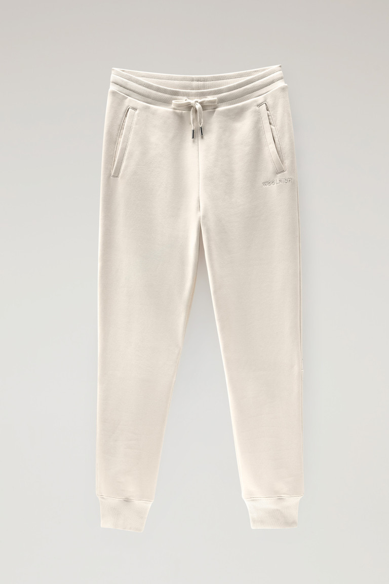 Cream Woolrich Logo Fleece Women's Pants | 1082364-DY