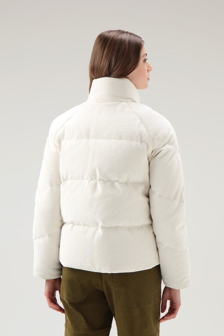 Cream Woolrich Minehart Corduroy Down Women's Down Jackets | 6983072-LW