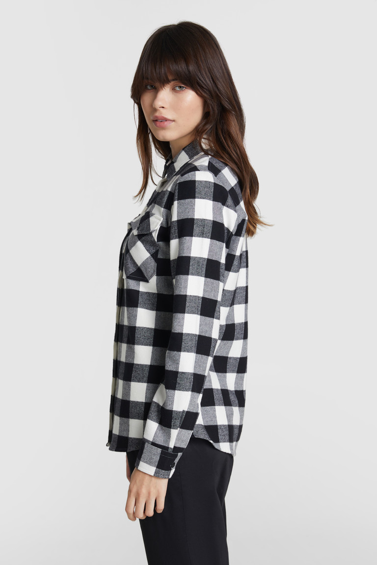 Cream Woolrich Pemberton With Buffalo Check Motif Women's Shirts | 7286943-GD