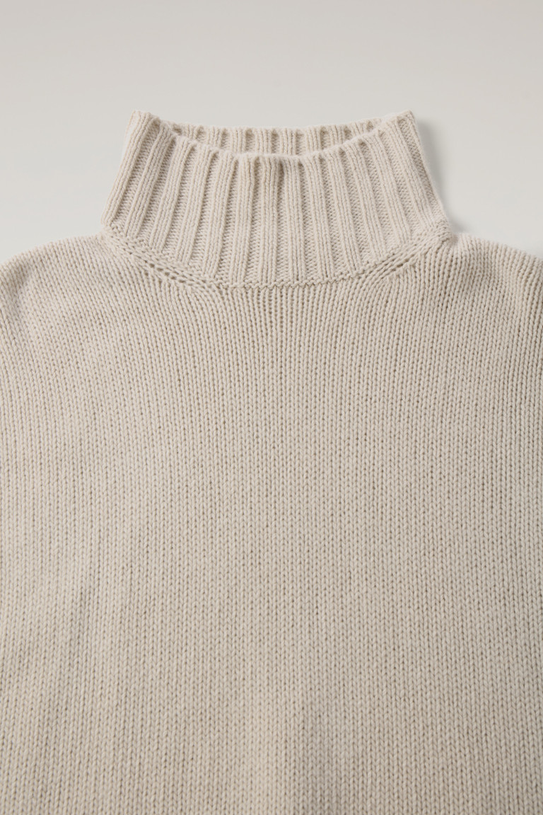 Cream Woolrich Virgin Wool Turtleneck Women's Sweaters | 4671398-LK