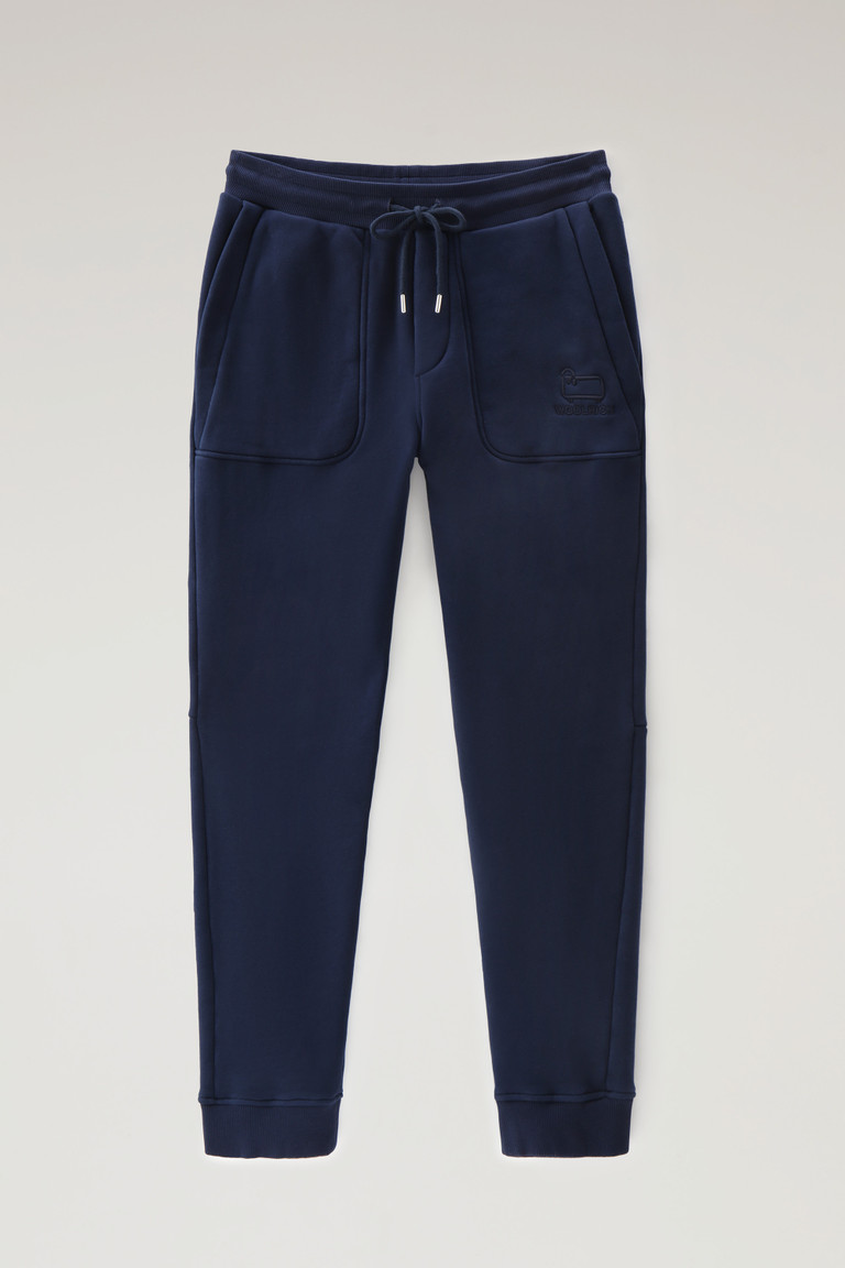 Dark Blue Woolrich Classic Brushed Fleece Jogger Men's Pants | 3501482-QN