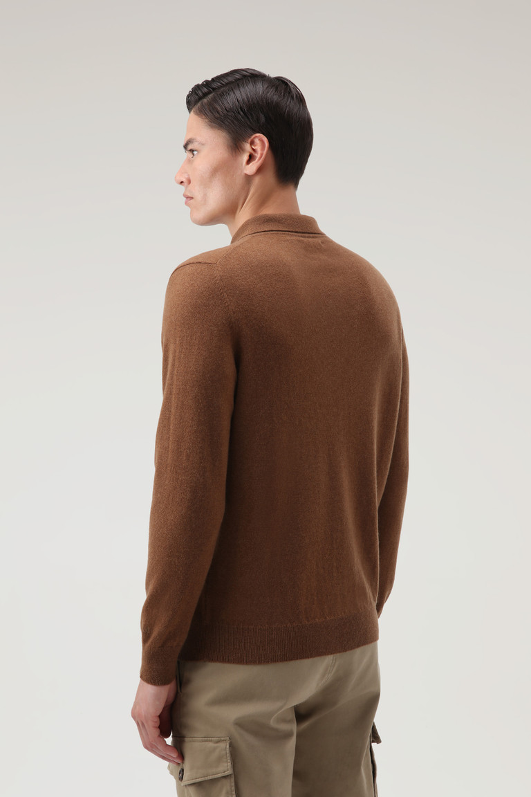 Dark Brown Woolrich Cashmere Luxe Long Men's Knitwear | 0458231-VX