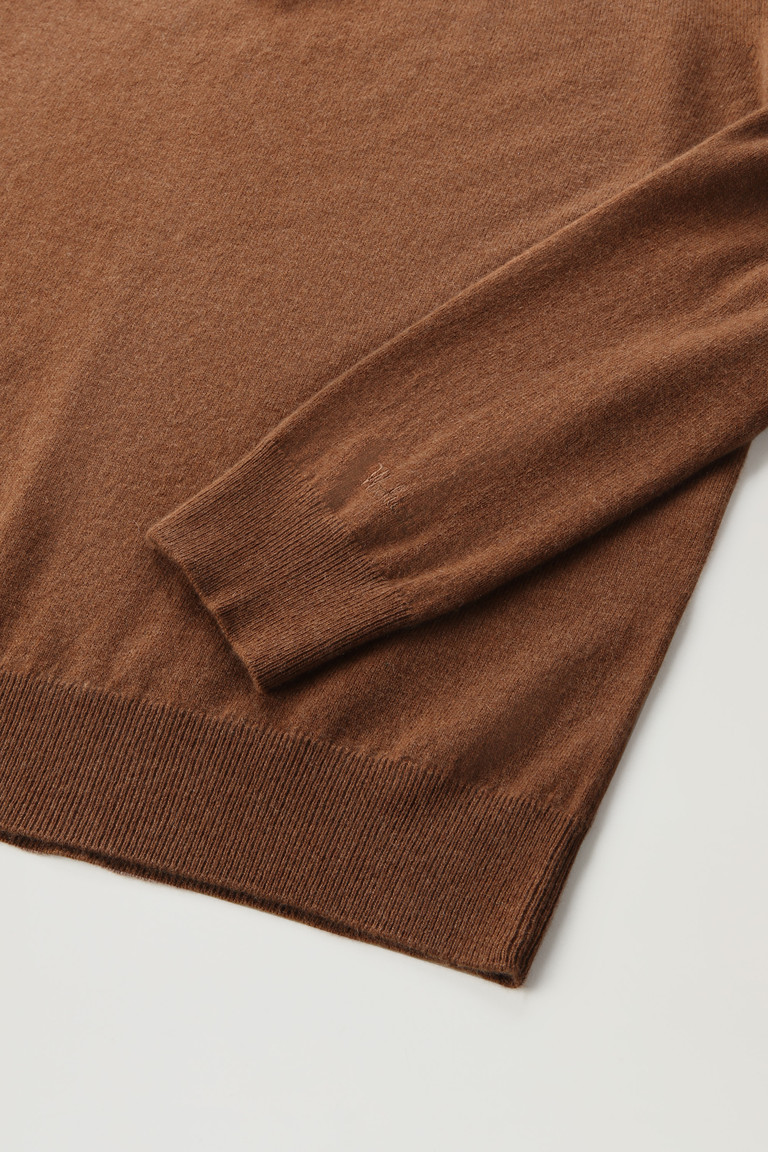 Dark Brown Woolrich Cashmere Luxe Long Men's Knitwear | 0458231-VX