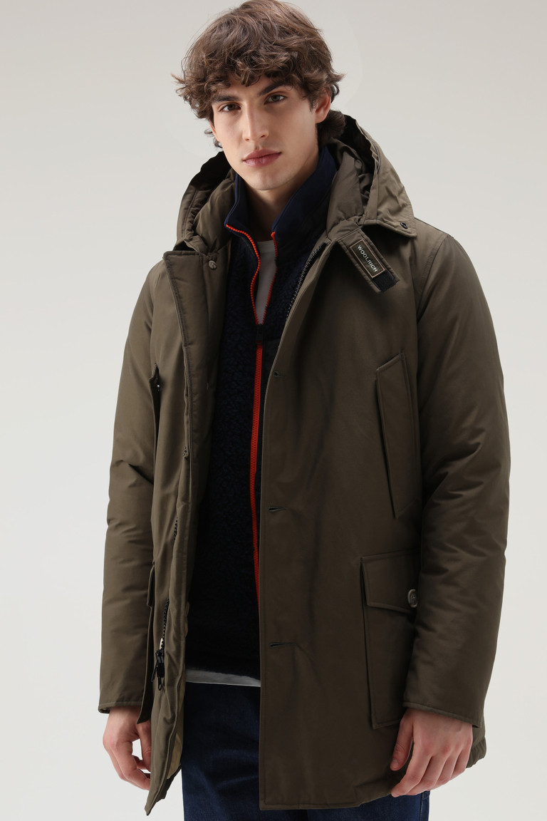 Dark Green Woolrich Arctic In Ramar With Detachable Fur Trim Men's Parka Jackets | 1405283-AI