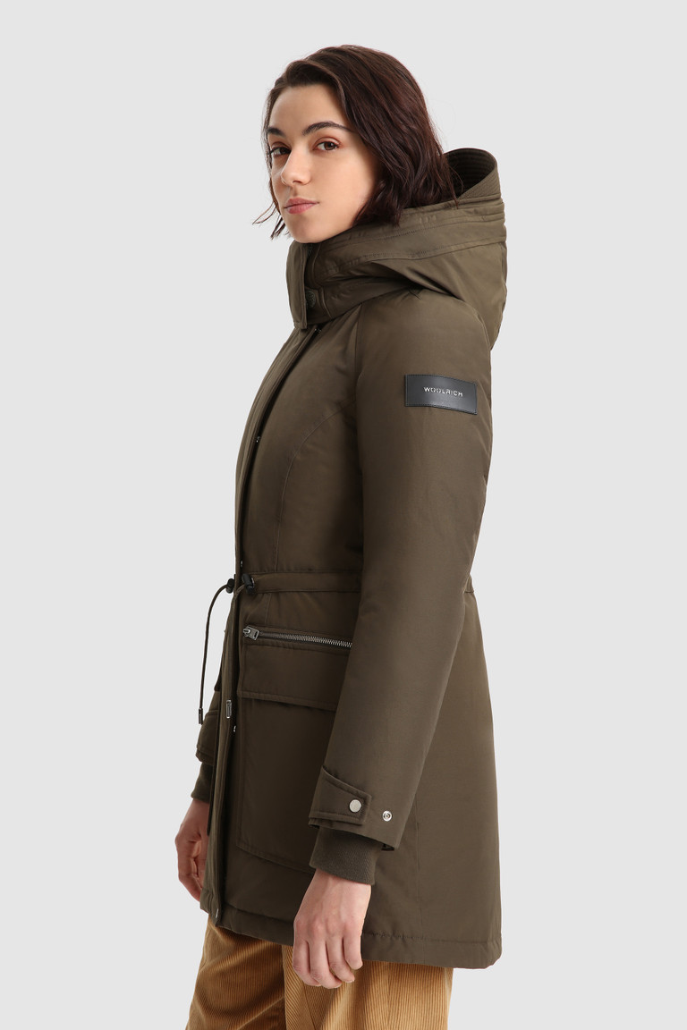 Dark Green Woolrich Chena With Removable Hood Women's Parka Jackets | 8190274-KM